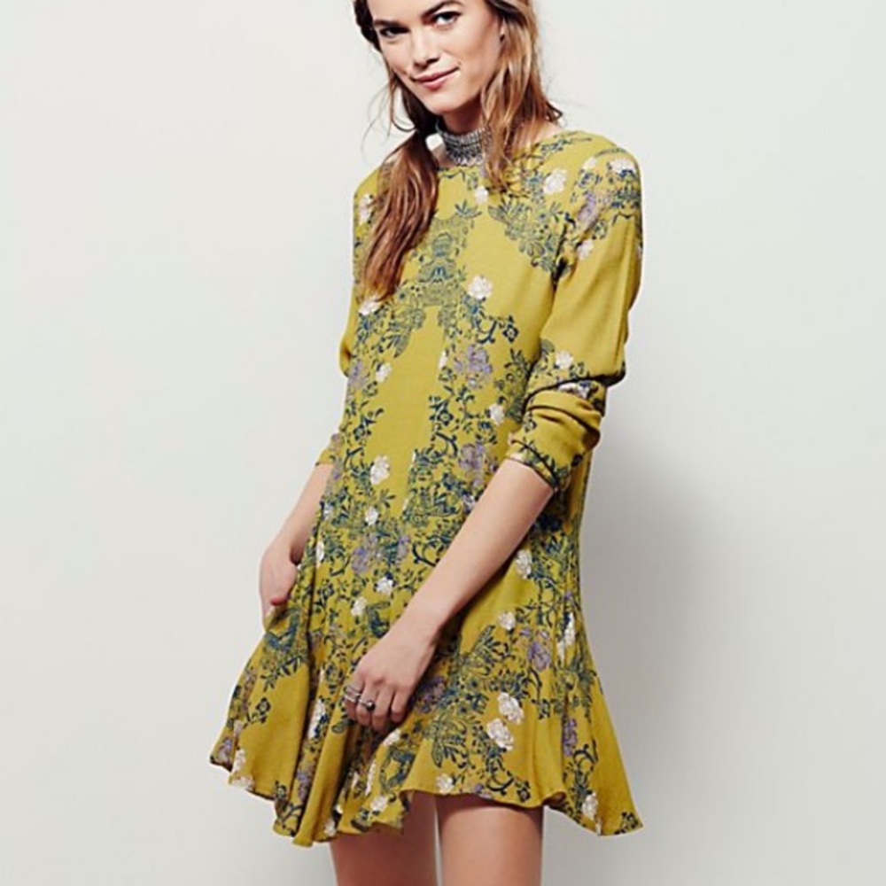 Goldenrod Tunic DRESS Long Sleeve Smooth Talker - Picture 3 of 5